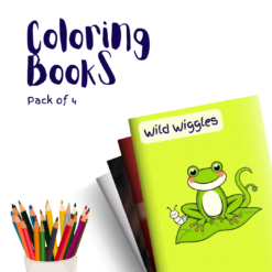 Wild Wiggles – 4 Coloring Books