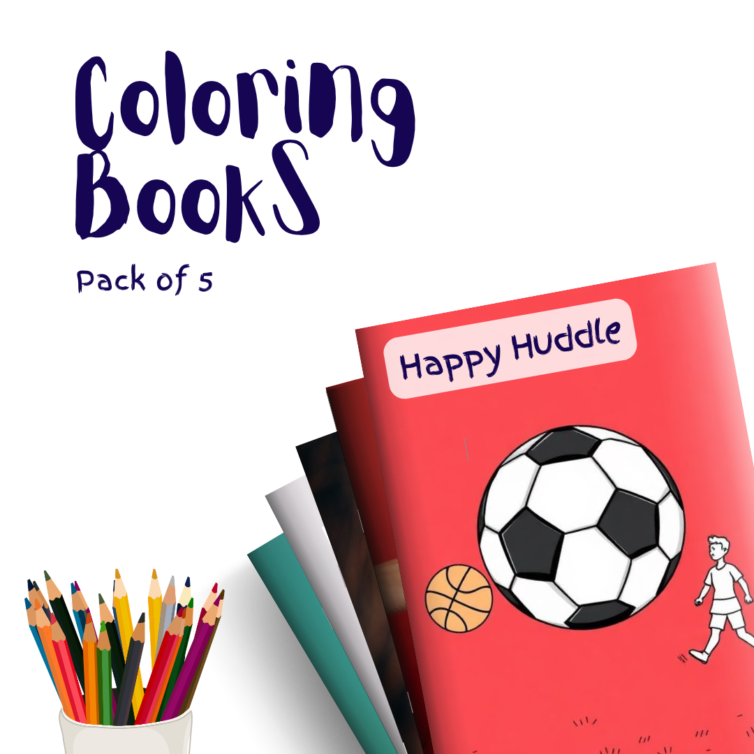 Happy Huddle – 5 Coloring Books